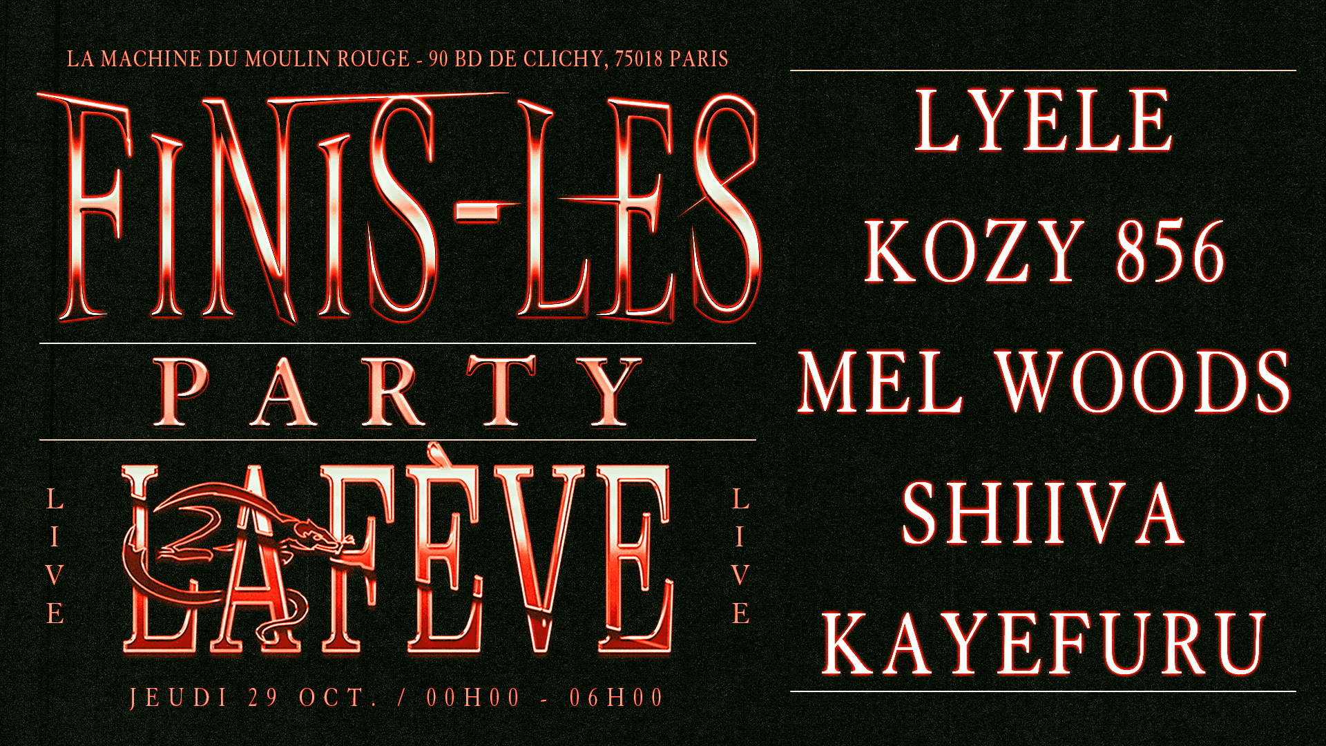 LA FÈVE - FINIS-LES PARTY